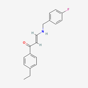 1-(4-ethylphenyl)-3-[(4-fluorobenzyl)amino]-2-propen-1-one