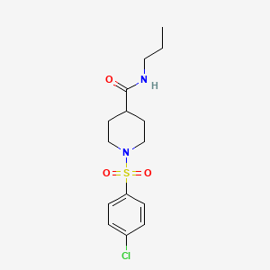 1-[(4-chlorophenyl)sulfonyl]-N-propyl-4-piperidinecarboxamide