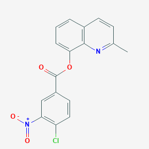 molecular formula C17H11ClN2O4 B405508 2-Methylquinolin-8-yl 4-chloro-3-nitrobenzoate 
