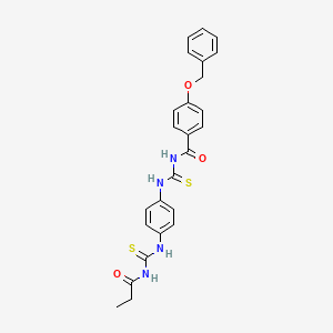 4-(benzyloxy)-N-({4-[(propanoylcarbamothioyl)amino]phenyl}carbamothioyl)benzamide