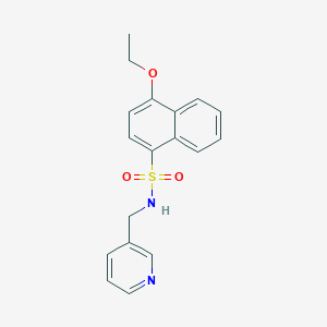 molecular formula C18H18N2O3S B405509 4-ethoxy-N-(pyridin-3-ylmethyl)naphthalene-1-sulfonamide CAS No. 312598-54-2