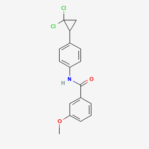 molecular formula C17H15Cl2NO2 B4055091 N-[4-(2,2-dichlorocyclopropyl)phenyl]-3-methoxybenzamide 