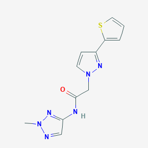 N-(2-methyl-2H-1,2,3-triazol-4-yl)-2-[3-(2-thienyl)-1H-pyrazol-1-yl]acetamide