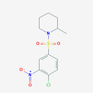molecular formula C12H15ClN2O4S B405510 1-({4-Chloro-3-nitrophenyl}sulfonyl)-2-methylpiperidine 