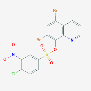 molecular formula C15H7Br2ClN2O5S B405511 5,7-Dibromoquinolin-8-yl 4-chloro-3-nitrobenzenesulfonate 