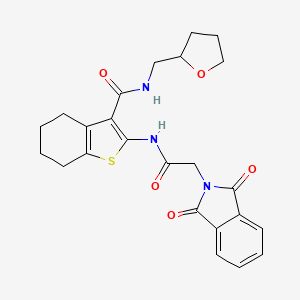 2-{[(1,3-dioxo-1,3-dihydro-2H-isoindol-2-yl)acetyl]amino}-N-(tetrahydro-2-furanylmethyl)-4,5,6,7-tetrahydro-1-benzothiophene-3-carboxamide