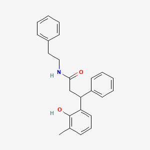 3-(2-hydroxy-3-methylphenyl)-3-phenyl-N-(2-phenylethyl)propanamide