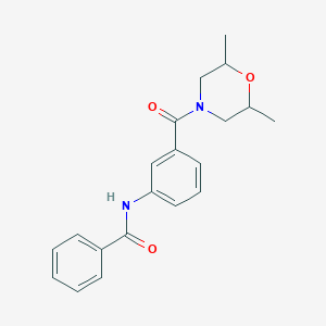 N-{3-[(2,6-dimethyl-4-morpholinyl)carbonyl]phenyl}benzamide