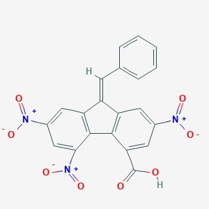 molecular formula C21H11N3O8 B405516 9-benzylidene-2,5,7-trisnitro-9H-fluorene-4-carboxylic acid 
