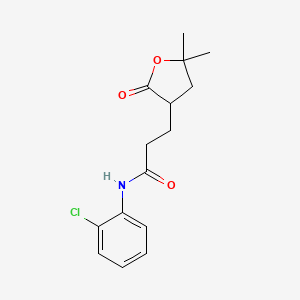 N-(2-chlorophenyl)-3-(5,5-dimethyl-2-oxotetrahydro-3-furanyl)propanamide