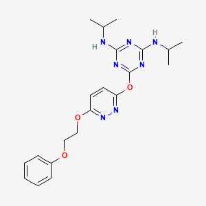 N,N'-diisopropyl-6-{[6-(2-phenoxyethoxy)-3-pyridazinyl]oxy}-1,3,5-triazine-2,4-diamine