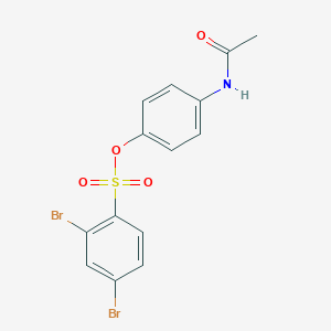 molecular formula C14H11Br2NO4S B405518 (4-Acetamidophenyl) 2,4-dibromobenzenesulfonate CAS No. 412940-20-6