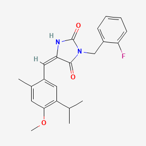 3-(2-fluorobenzyl)-5-(5-isopropyl-4-methoxy-2-methylbenzylidene)-2,4-imidazolidinedione