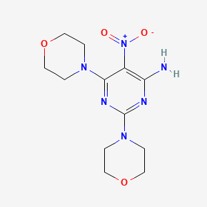 2,6-di-4-morpholinyl-5-nitro-4-pyrimidinamine