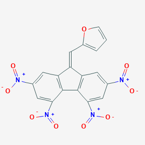 molecular formula C18H8N4O9 B405521 2-((2,4,5,7-Tetranitro-9H-fluoren-9-ylidene)methyl)furan 