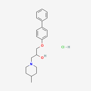 molecular formula C21H28ClNO2 B4055229 1-(4-biphenylyloxy)-3-(4-methyl-1-piperidinyl)-2-propanol hydrochloride 