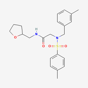 molecular formula C22H28N2O4S B4055237 N~2~-(3-methylbenzyl)-N~2~-[(4-methylphenyl)sulfonyl]-N~1~-(tetrahydro-2-furanylmethyl)glycinamide 