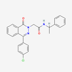 2-[4-(4-CHLOROPHENYL)-1-OXO-1,2-DIHYDROPHTHALAZIN-2-YL]-N-(1-PHENYLETHYL)ACETAMIDE