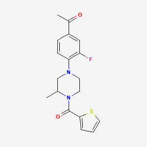 1-{3-fluoro-4-[3-methyl-4-(2-thienylcarbonyl)-1-piperazinyl]phenyl}ethanone