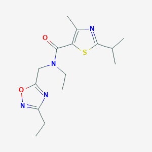 N-ethyl-N-[(3-ethyl-1,2,4-oxadiazol-5-yl)methyl]-2-isopropyl-4-methyl-1,3-thiazole-5-carboxamide