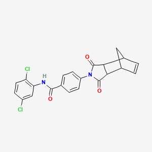 N-(2,5-dichlorophenyl)-4-(3,5-dioxo-4-azatricyclo[5.2.1.0~2,6~]dec-8-en-4-yl)benzamide