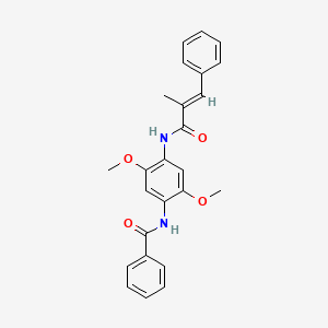 N-{2,5-dimethoxy-4-[(2-methyl-3-phenylacryloyl)amino]phenyl}benzamide