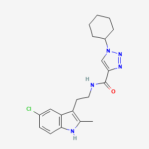 N-[2-(5-chloro-2-methyl-1H-indol-3-yl)ethyl]-1-cyclohexyl-1H-1,2,3-triazole-4-carboxamide