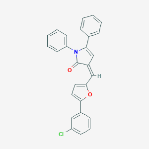 molecular formula C27H18ClNO2 B405539 3-{[5-(3-chlorophenyl)-2-furyl]methylene}-1,5-diphenyl-1,3-dihydro-2H-pyrrol-2-one 