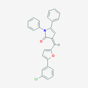 3-{[5-(3-chlorophenyl)-2-furyl]methylene}-1,5-diphenyl-1,3-dihydro-2H-pyrrol-2-one