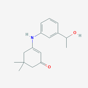 3-{[3-(1-hydroxyethyl)phenyl]amino}-5,5-dimethyl-2-cyclohexen-1-one