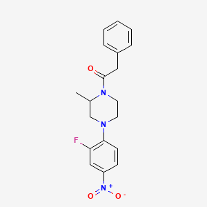 1-[4-(2-Fluoro-4-nitrophenyl)-2-methylpiperazin-1-yl]-2-phenylethanone