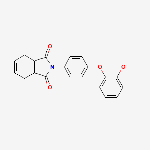 molecular formula C21H19NO4 B4055408 2-[4-(2-甲氧基苯氧基)苯基]-3a,4,7,7a-四氢-1H-异吲哚-1,3(2H)-二酮 