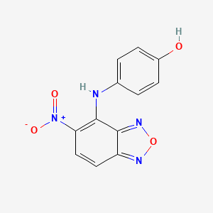 molecular formula C12H8N4O4 B4055421 4-[(5-nitro-2,1,3-benzoxadiazol-4-yl)amino]phenol 