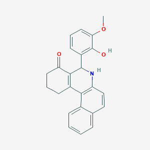 molecular formula C24H21NO3 B4055461 5-(2-hydroxy-3-methoxyphenyl)-2,3,5,6-tetrahydrobenzo[a]phenanthridin-4(1H)-one 