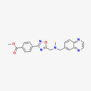 molecular formula C21H19N5O3 B4055470 methyl 4-(5-{[methyl(6-quinoxalinylmethyl)amino]methyl}-1,2,4-oxadiazol-3-yl)benzoate 