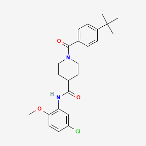 1-(4-tert-butylbenzoyl)-N-(5-chloro-2-methoxyphenyl)-4-piperidinecarboxamide