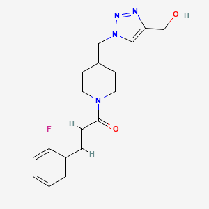 [1-({1-[(2E)-3-(2-fluorophenyl)-2-propenoyl]-4-piperidinyl}methyl)-1H-1,2,3-triazol-4-yl]methanol