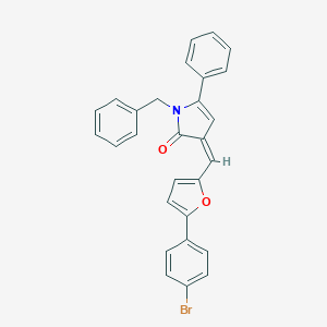 molecular formula C28H20BrNO2 B405550 1-benzyl-3-{[5-(4-bromophenyl)-2-furyl]methylene}-5-phenyl-1,3-dihydro-2H-pyrrol-2-one 