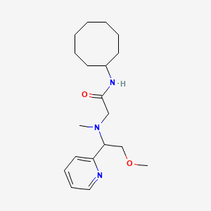 N-cyclooctyl-2-[(2-methoxy-1-pyridin-2-ylethyl)(methyl)amino]acetamide