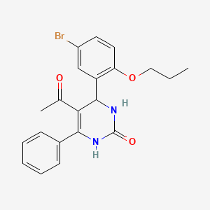 5-acetyl-4-(5-bromo-2-propoxyphenyl)-6-phenyl-3,4-dihydro-2(1H)-pyrimidinone