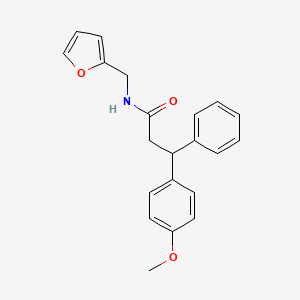 N-(furan-2-ylmethyl)-3-(4-methoxyphenyl)-3-phenylpropanamide