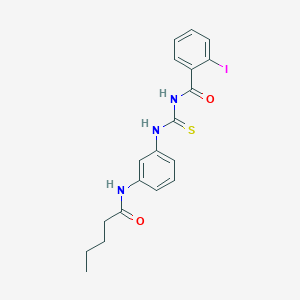 2-iodo-N-({[3-(pentanoylamino)phenyl]amino}carbonothioyl)benzamide