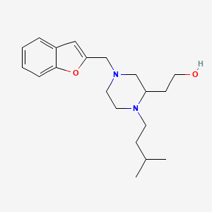 2-[4-(1-benzofuran-2-ylmethyl)-1-(3-methylbutyl)-2-piperazinyl]ethanol