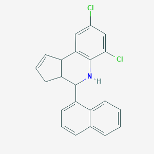 molecular formula C22H17Cl2N B405555 6,8-dichloro-4-(1-naphthyl)-3a,4,5,9b-tetrahydro-3H-cyclopenta[c]quinoline 