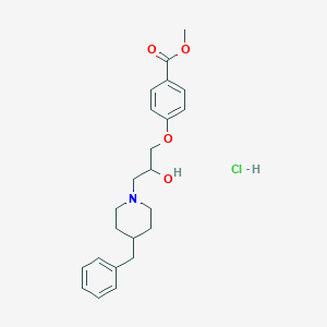 molecular formula C23H30ClNO4 B4055562 methyl 4-[3-(4-benzyl-1-piperidinyl)-2-hydroxypropoxy]benzoate hydrochloride 