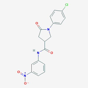 1-(4-chlorophenyl)-N-(3-nitrophenyl)-5-oxopyrrolidine-3-carboxamide