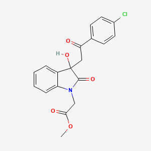 methyl {3-[2-(4-chlorophenyl)-2-oxoethyl]-3-hydroxy-2-oxo-2,3-dihydro-1H-indol-1-yl}acetate