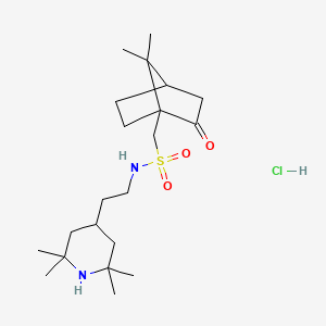 molecular formula C21H39ClN2O3S B4055576 1-(7,7-dimethyl-2-oxo-1-bicyclo[2.2.1]heptanyl)-N-[2-(2,2,6,6-tetramethylpiperidin-4-yl)ethyl]methanesulfonamide;hydrochloride 