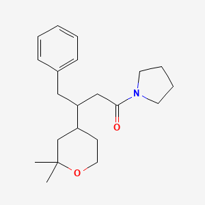 molecular formula C21H31NO2 B4055584 1-[3-(2,2-dimethyltetrahydro-2H-pyran-4-yl)-4-phenylbutanoyl]pyrrolidine 