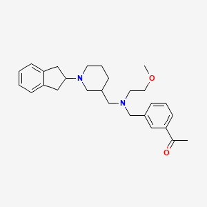 1-(3-{[{[1-(2,3-dihydro-1H-inden-2-yl)-3-piperidinyl]methyl}(2-methoxyethyl)amino]methyl}phenyl)ethanone